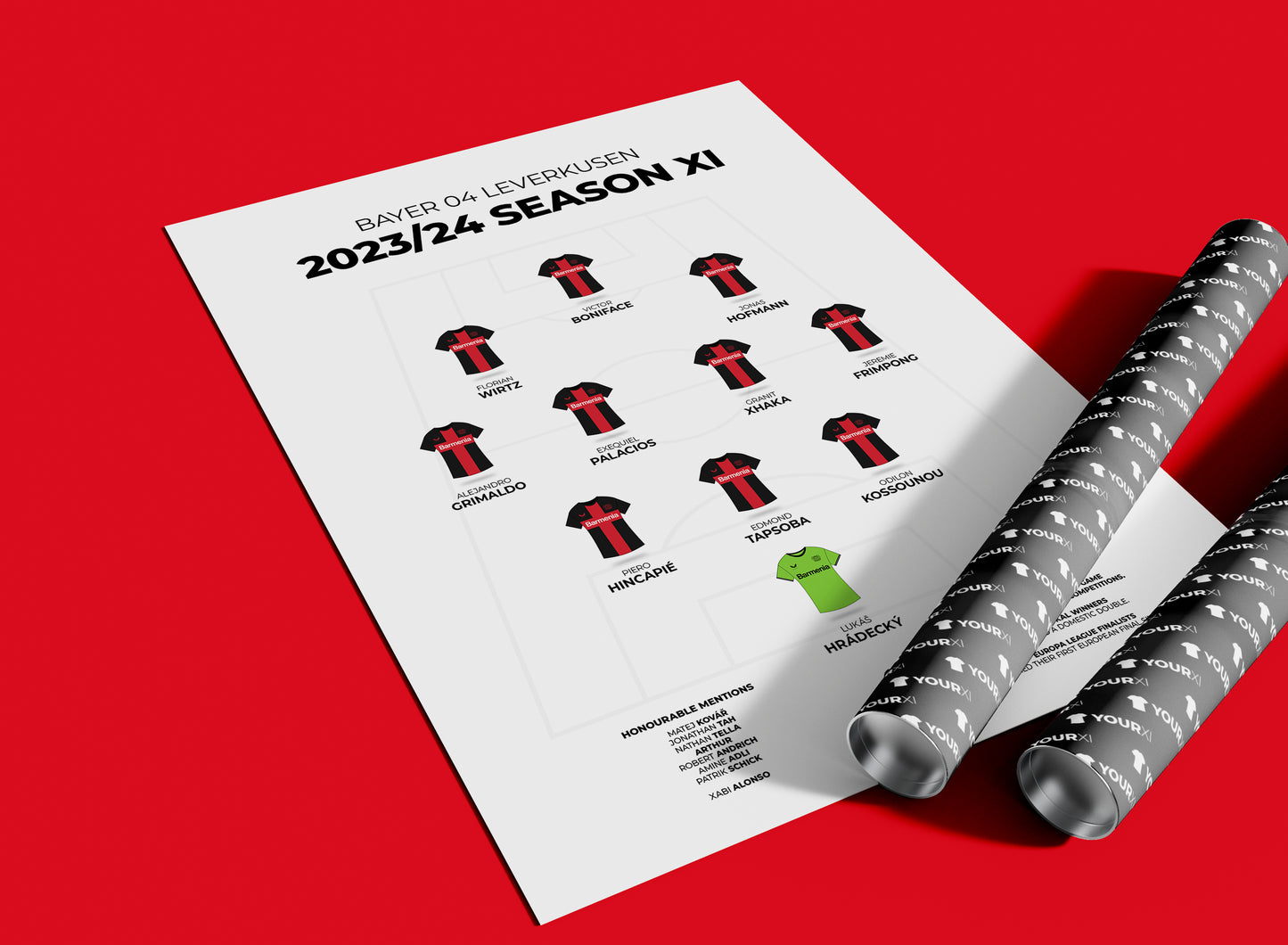 Bayer 04 Leverkusen – 2023/24 Season XI - Unframed