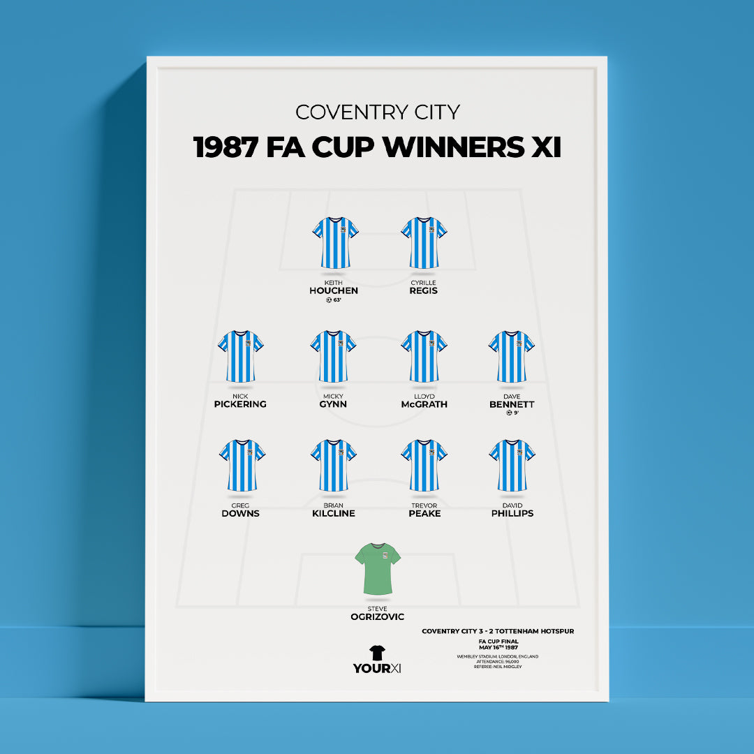Coventry City - 1987 FA Cup Winners XI - Framed