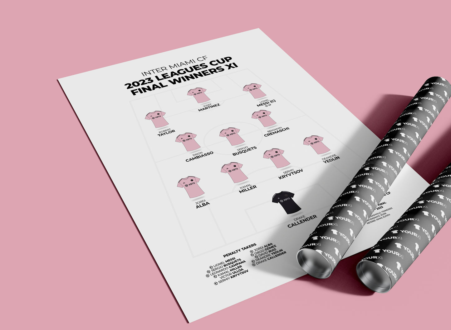 Inter Miami - 2023 Leagues Cup Winners XI - Unframed