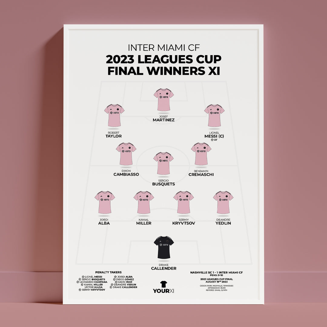 Inter Miami - 2023 Leagues Cup Winners XI - Framed