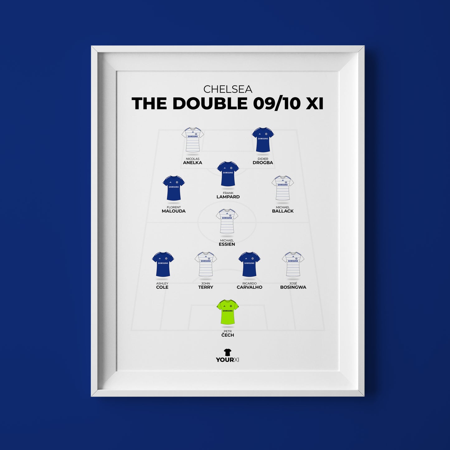 Chelsea - Double Winners XI - Framed