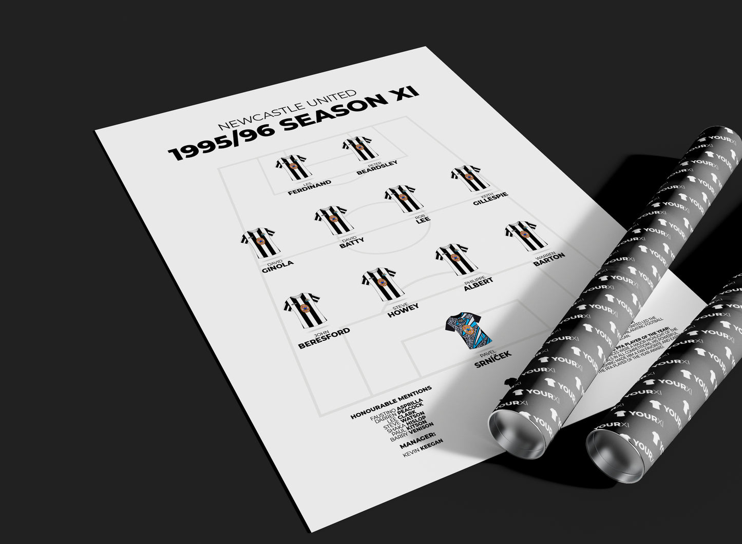 Newcastle United – 1995/96 Season XI - Unframed