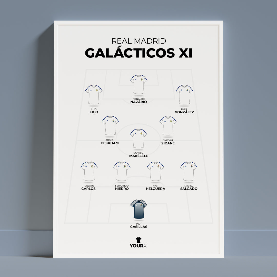 Real Madrid - Galacticos XI - Framed