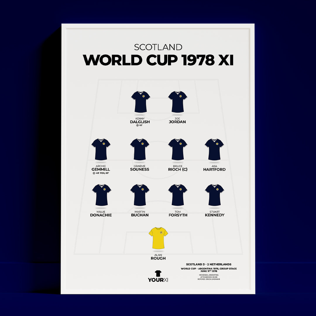 Scotland - World Cup 1978 XI - Framed