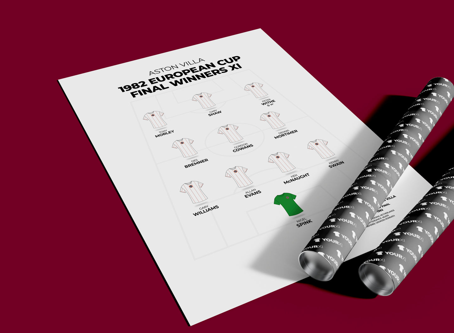 Aston Villa - 1982 European Cup Winners XI - Unframed