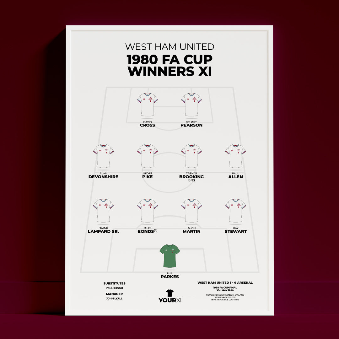 West Ham United – 1980 FA Cup Winners XI - Framed