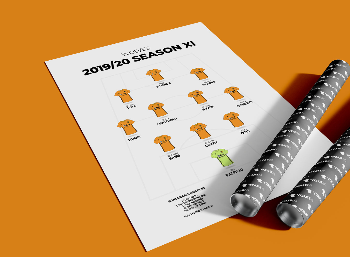Wolves - 2019/20 Season XI - Unframed