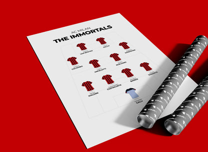 AC Milan - The Immortals XI - Unframed