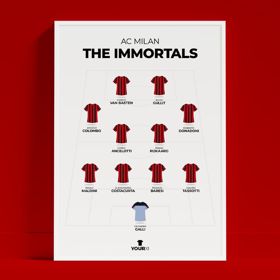AC Milan - The Immortals XI - Framed