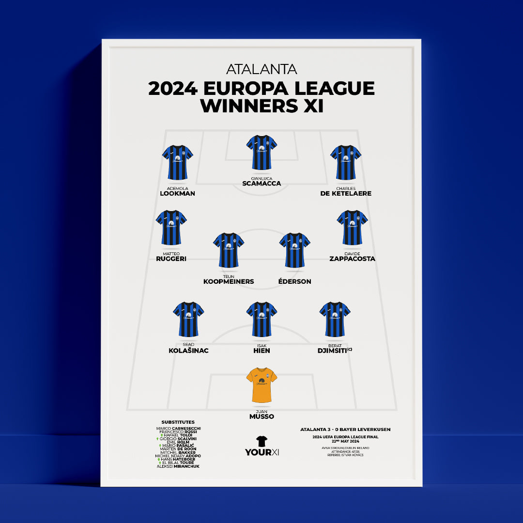 Atalanta – 2024 Europa League Winners XI - Framed