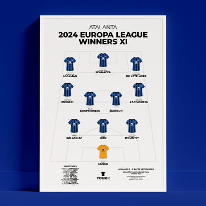Atalanta – 2024 Europa League Winners XI - Framed