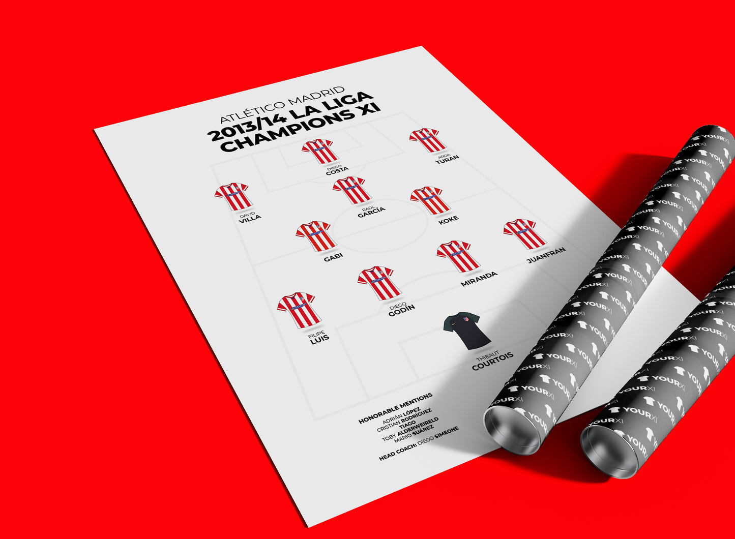Atlético Madrid – 2013/14 La Liga Champions XI - Unframed