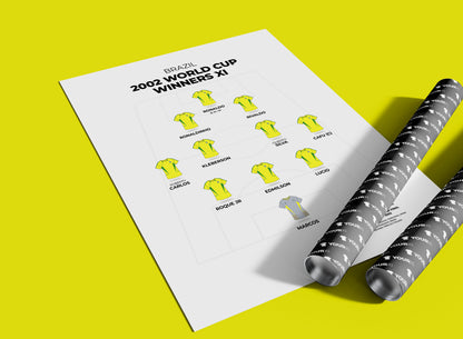 Brazil - 2002 World Cup Winners XI - Unframed