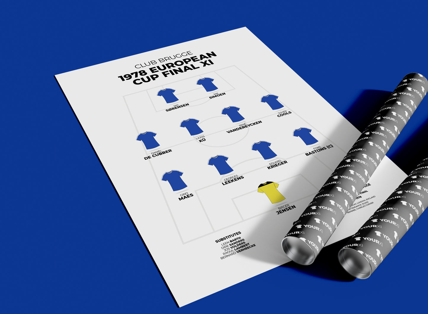 Club Brugge – 1978 European Cup Final XI - Unframed