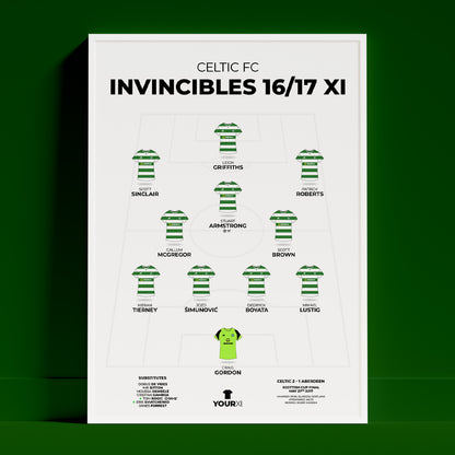 Celtic - Invincibles XI - Framed