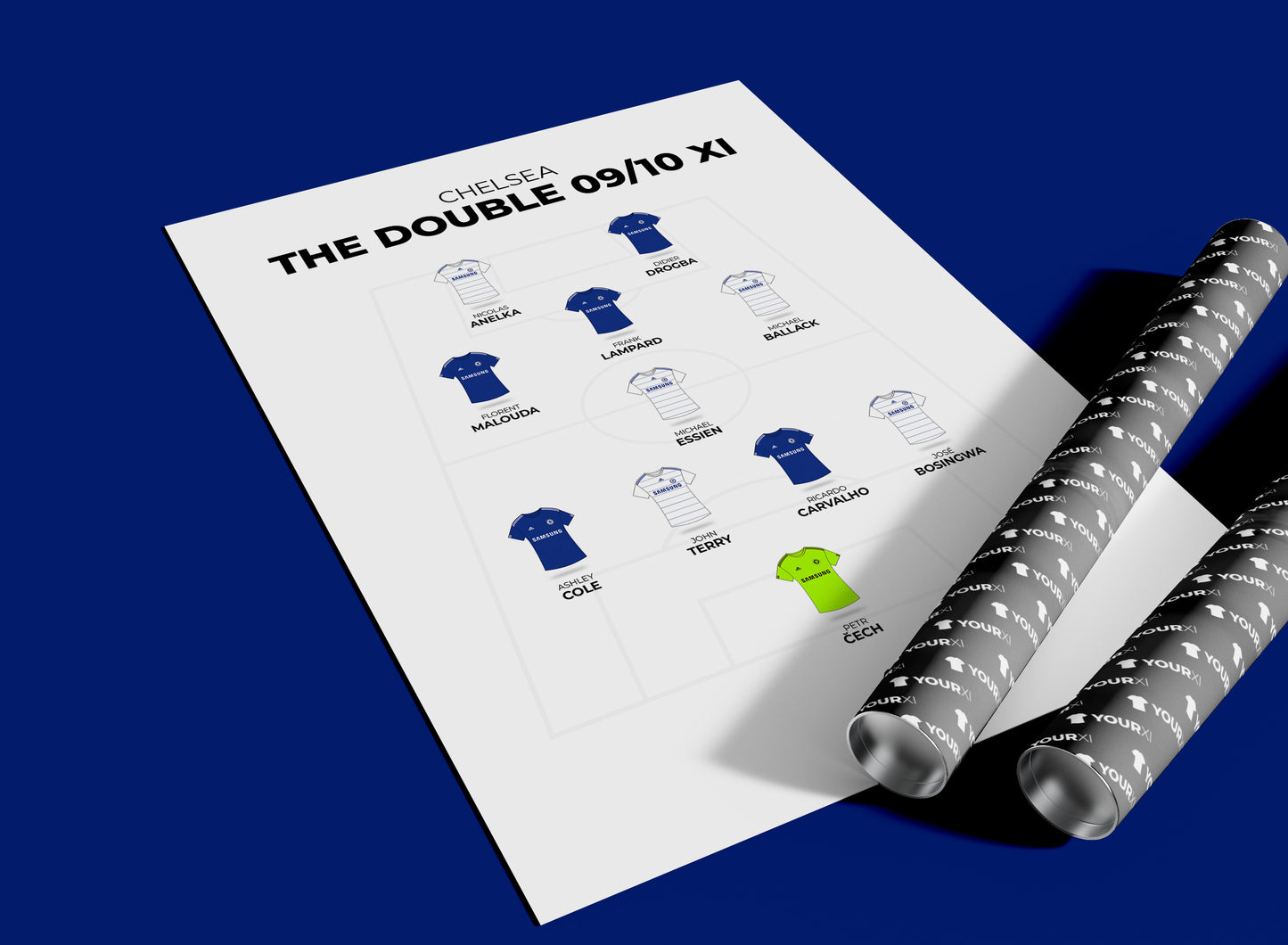 Chelsea - Double Winners XI - Unframed
