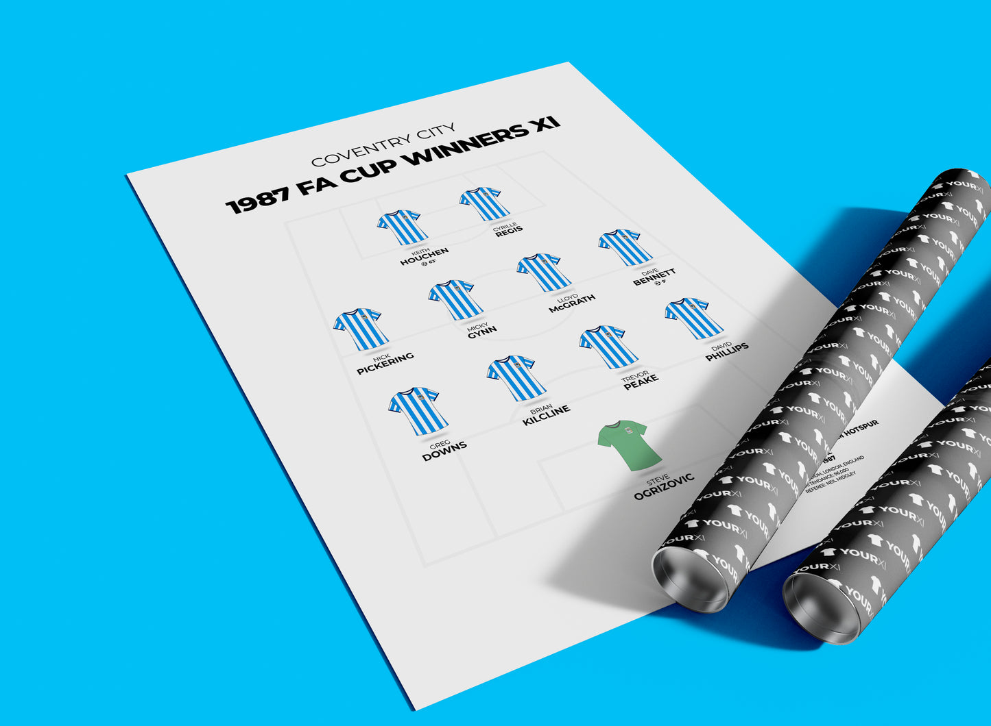 Coventry City - 1987 FA Cup Winners XI - Unframed