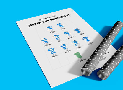 Coventry City - 1987 FA Cup Winners XI - Unframed