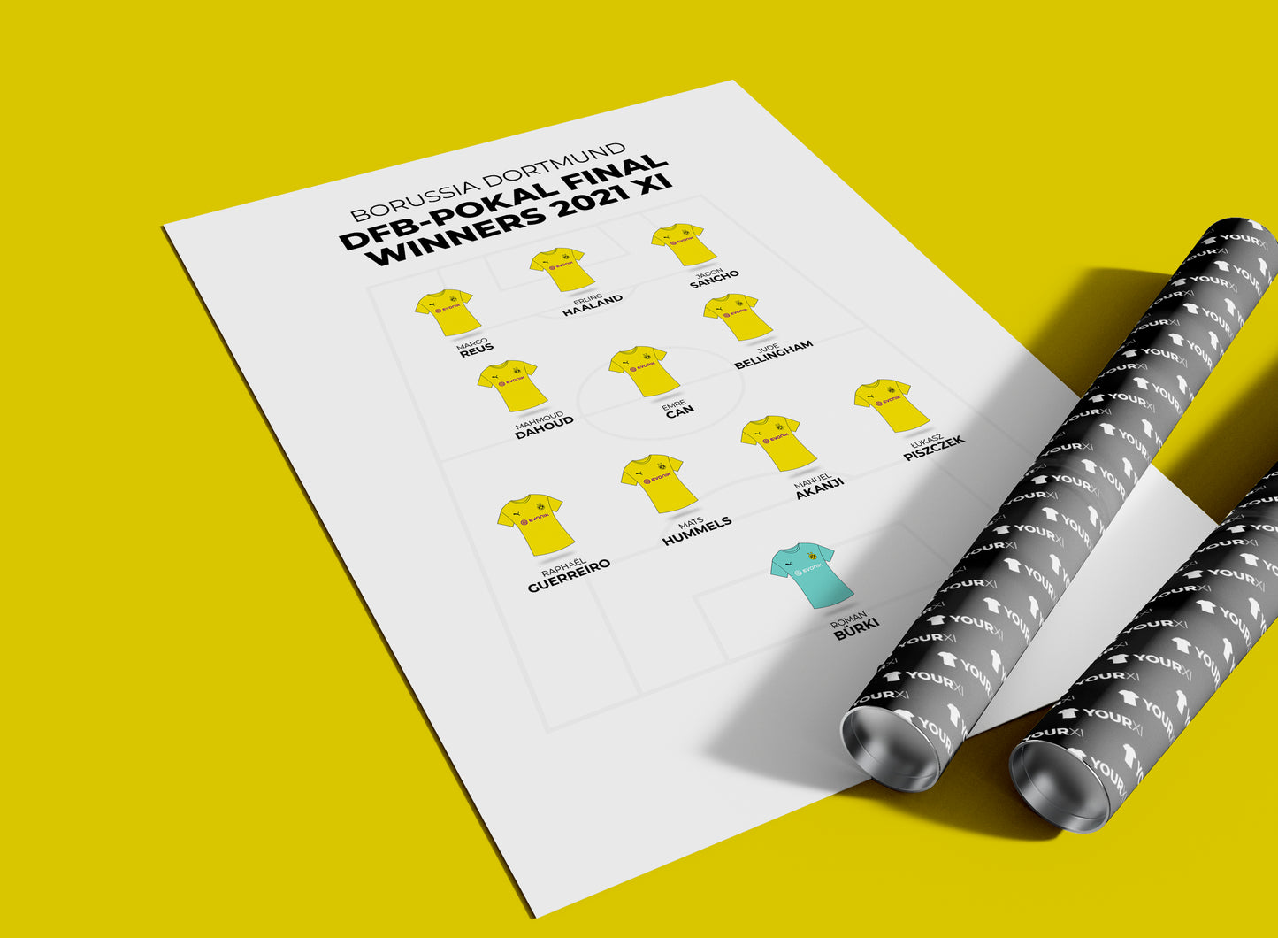 Borussia Dortmund - DFB-Pokal Final XI - Unframed