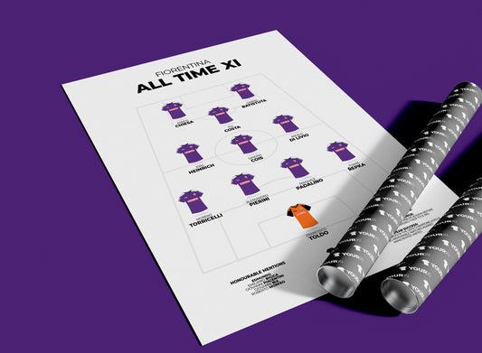 Fiorentina – 1998/99 All-Time XI - Unframed