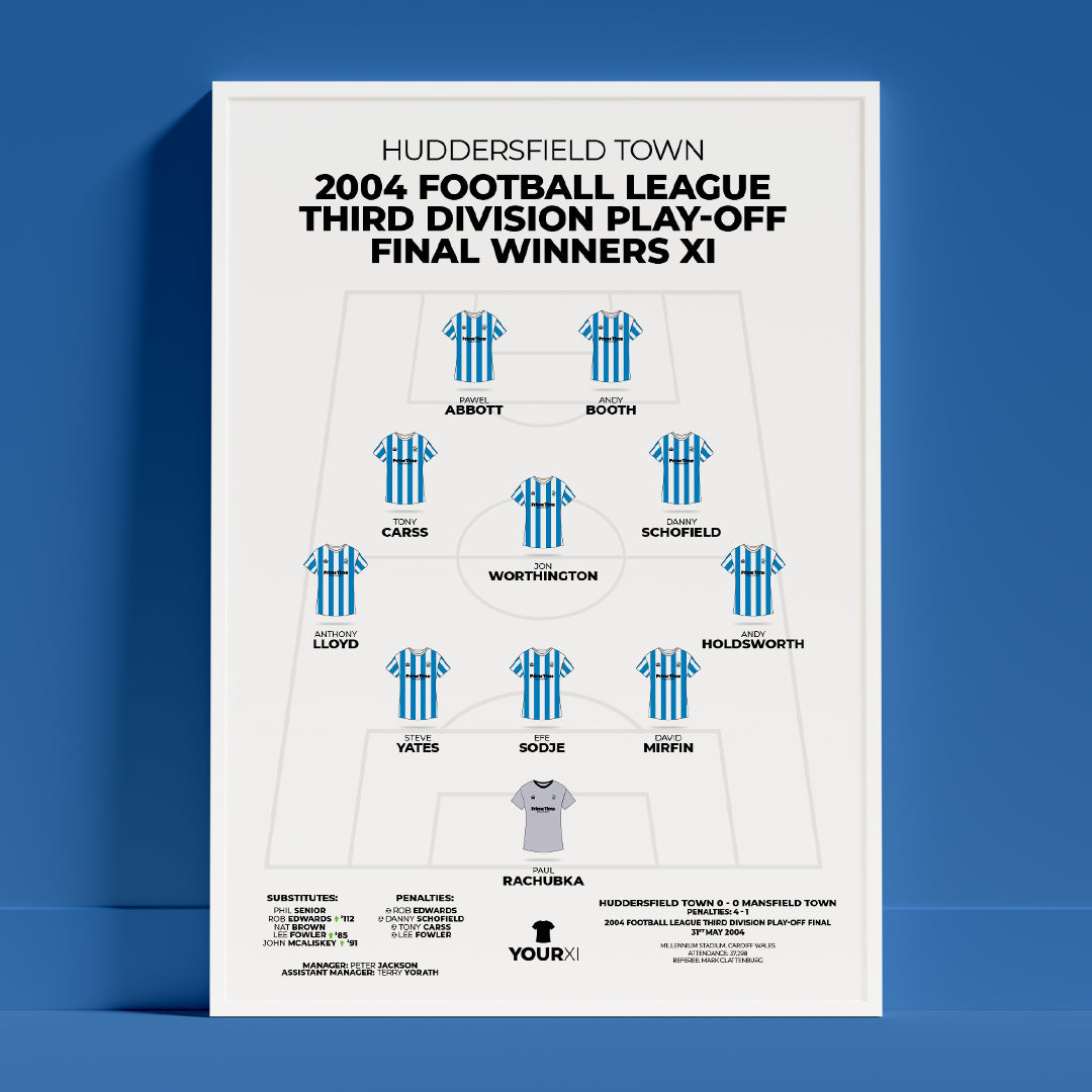 Huddersfield Town – 2004 Play-Off Final Winners XI - Framed