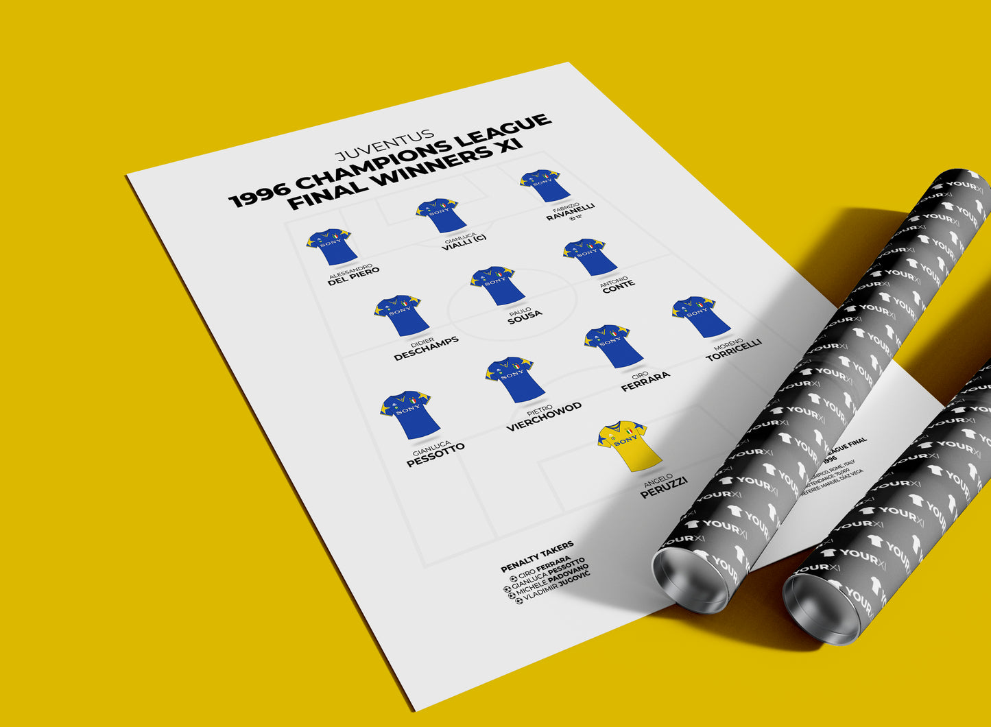 Juventus - 1996 Champions League Winners XI - Unframed