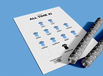 Lazio – All-Time XI - Unframed