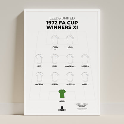 Leeds - 1972 FA Cup Winners XI - Framed