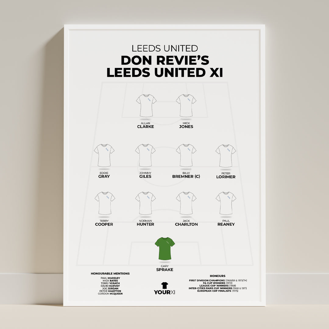 Leeds - Don Revie's Leeds United XI - Framed