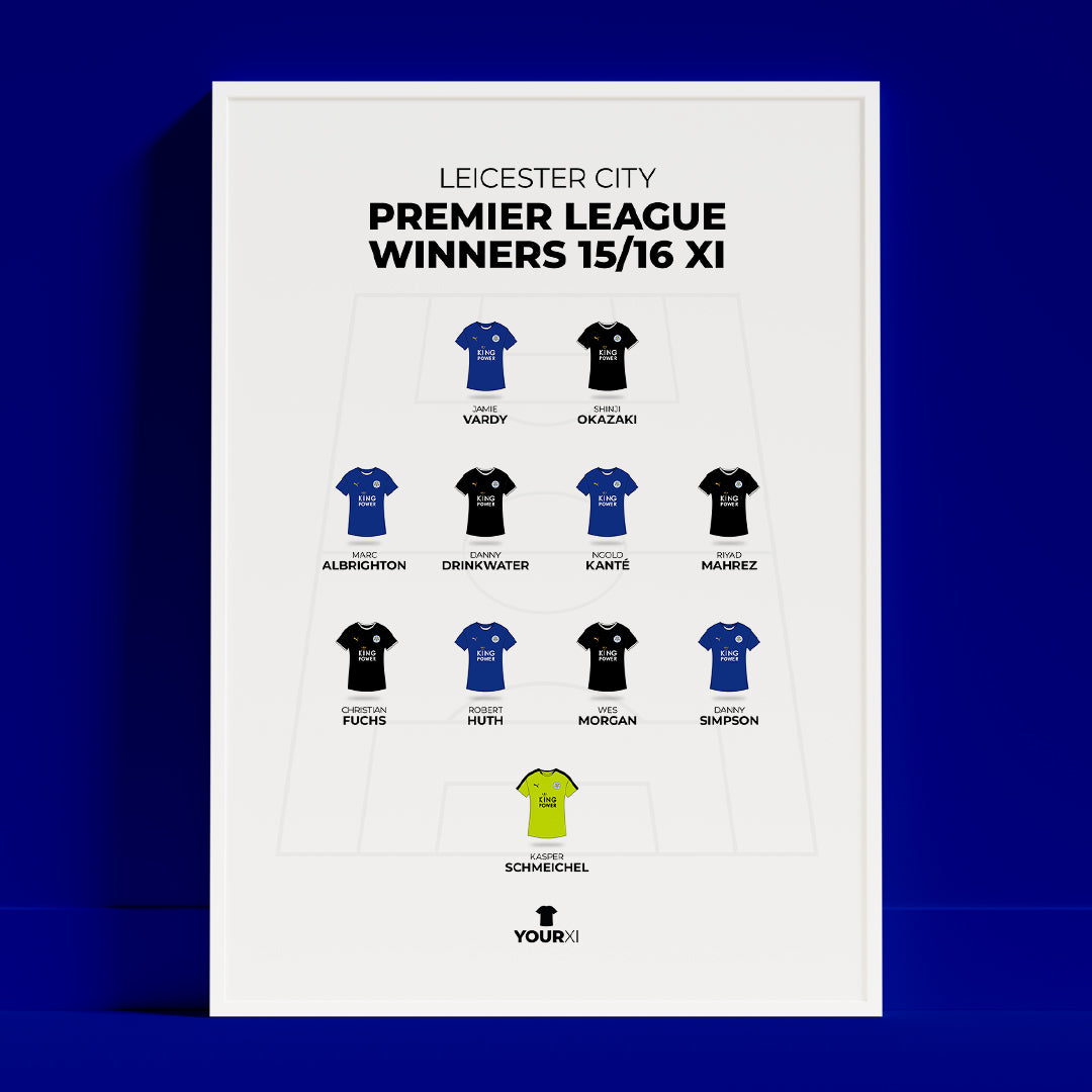 Leicester City - Premier League Winners XI - Framed
