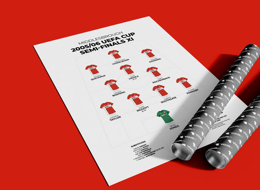 Middlesbrough - 2005/06 UEFA Cup Semi-Finals XI - Unframed