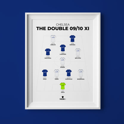 Chelsea - Double Winners XI - Framed