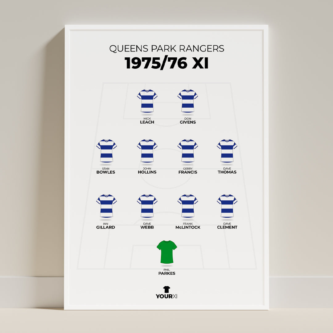 Queens Park Rangers - 1975/76 XI - Framed