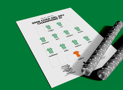 Real Betis – 2005 Copa del Rey Champions XI - Unframed