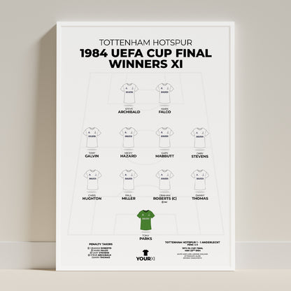 Tottenham Hotspur - 1984 UEFA Cup Final Winners XI - Framed