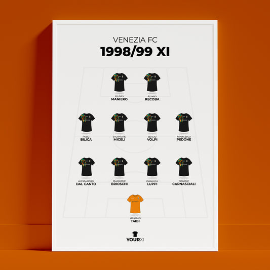 Venezia FC - 1998/99 XI - Framed