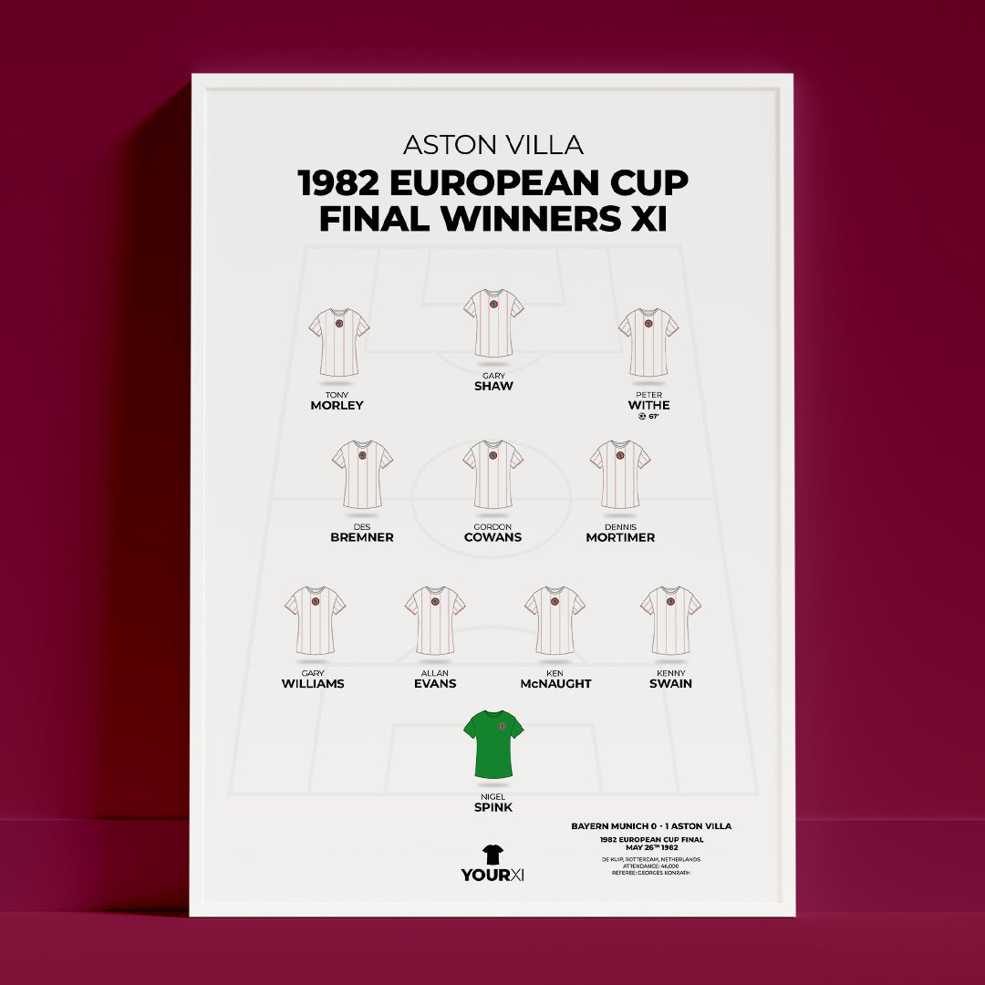 Aston Villa - 1982 European Cup Winners XI - Framed