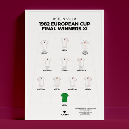 Aston Villa - 1982 European Cup Winners XI - Framed