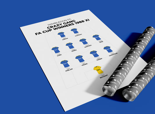 Wimbledon FC - Crazy Gang XI - Unframed