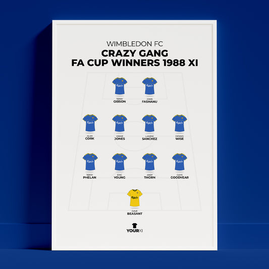 Wimbledon FC - Crazy Gang XI - Framed