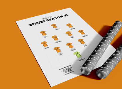 Wolves - 2019/20 Season XI - Unframed