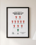 Middlesbrough 2005/06 UEFA Cup Semi-Finals XI framed print, black frame on a wall